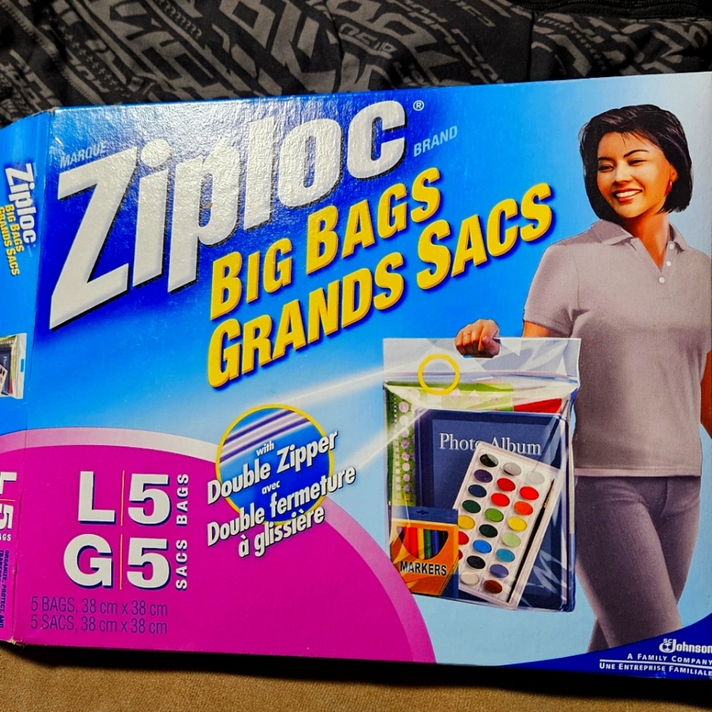 Ziploc 5 big bags size large